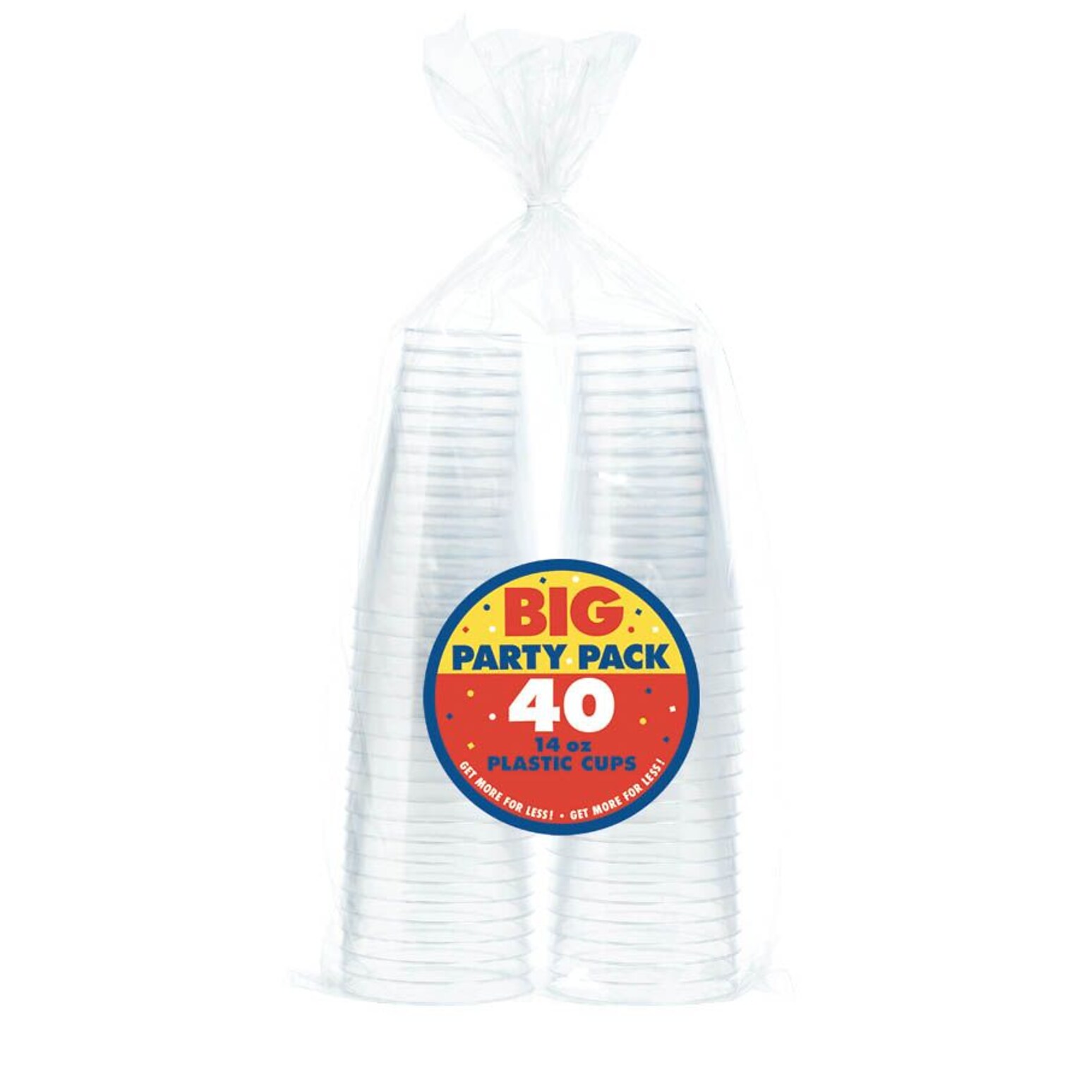 Amscan Plastic Tumbler, Clear, 3/Pack, 32 Per Pack (350365.86)