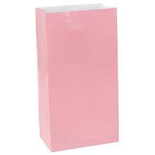 Amscan Mini Paper Bags, 6.5H x 3W x 2D, Pink, 9/Pack (370202.109)