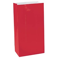 Amscan Mini Paper Bag, Apple Red, 9 Bags/Pack (370202.4)