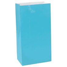 Amscan Mini Paper Bags; 6.5x3x2 Blue 9pk