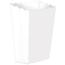 Amscan Paper Popcorn Boxes; 5.25H x 2.5W, White, 12/Pack, 5 Per Pack (370221.08)
