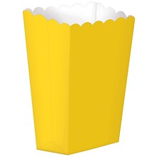 Amscan Paper Popcorn Boxes Yellow 12pk