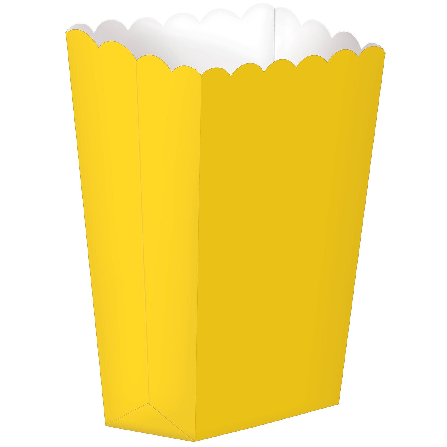Amscan Paper Popcorn Boxes; 5.25H x 2.5W, Yellow, 12/Pack, 5 Per Pack (370221.09)