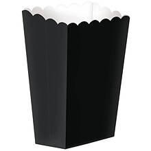 Amscan Paper Popcorn Boxes; 5.25H x 2.5W, Black, 12/Pack, 5 Per Pack (370221.1)