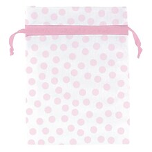 Amscan Pink Dot Organza Bag; 4 x 3, 12/Pack (382364)