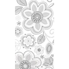 Amscan Flower Embroidery Guest Towels, 7.75 x 4.5, Silver, 4/Pack, 16 Per Pack (530049)