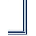 Amscan Premium Classic Stripe Guest Towels, 7.75 x 4.5, Royal Blue, 3/Pack, 16 Per Pack (530074)