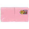 Amscan Big Party Pack Napkins, 6.5 x 6.5, Pink, 4/Pack, 125 Per Pack (610013.109)