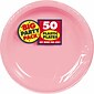 Amscan 7" Pink Big Party Pack Round Plastic Plates, 3/Pack, 50 Per Pack (630730.109)
