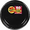 Amscan 10.25 Black Big Party Pack Round Plastic Plate, 2/Pack, 50 Per Pack (630732.1)