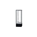 Waddell Monarch 24W x 72H x 24D Lighted Floor Case, Mirror Back, Satin Finish, Black Marble Base