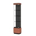 Waddell Quantum 16W x 73H x 12D Lighted Tower Case, Black Textured Laminate Back, Cherry Finish