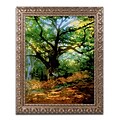 Trademark Global Monet Bodmer Oak Fontainebleau Forest 16 x 20 Ornate Framed Art (M0002-G1620F)