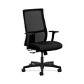 HON HONIW101WP40 Ignition Fabric-Upholstered Mesh Mid-Back Office/Computer Chair, Adj. Arms, Black