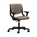 HON HONMT102WP20 Motivate Upholster Back Office/PC Chair, Adj. Arms, Onyx Shell, Antelope Fabric