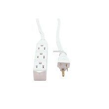 GE 8 3-Outlet Grounded Office Cord, White