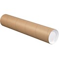 LUX® 2D x 12L Mailing Tubes; Brown Kraft, 50/Pack (BP-P2012K-50)