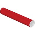 LUX® 2 x 12 Mailing Tubes; Holiday Red, 250/PK (BP-P2012R-250)