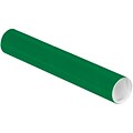 LUX® 2 x 12 Mailing Tubes; Holiday Green, 500/PK (BP-P2012G-500)