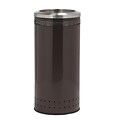 Commercial Zone Products® Precision Series® Imprinted 360 Metal 25-Gallon Waste Receptacle, Brown with Open Top (781838)