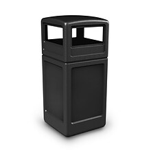 Commercial Zone Products® PolyTec Series 42gal Square Trash Can with Dome Lid, Black (73290199)