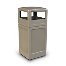 Commercial Zone Products® PolyTec Series 42gal Square Trash Can with Dome Lid, Beige (73290299)