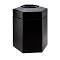 Commercial Zone Products® PolyTec Series 45gal Hex Waste Container, Black (737201)