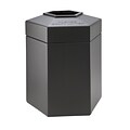 Commercial Zone Products PolyTec Series Hexagon Waste Container, Charcoal, 45 Gal. (737224)