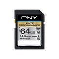 PNY® Elite Performance UHS-I U3 Class 10 64GB SDXC Memory Card