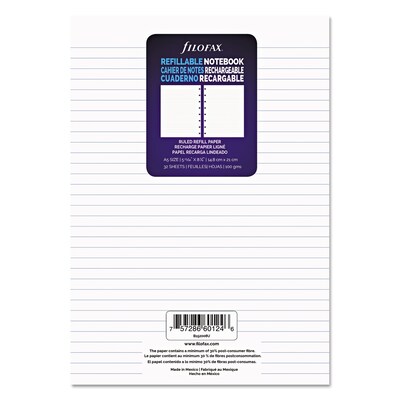 Filofax A5 1-Subject Professional Notebooks, 5.5" x 8.5", College Ruled, 32 Sheets, White   (B152008U)