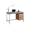 Monarch Specialties Computer Desk - 48L / Walnut / Silver Metal ( I 7151 )