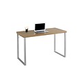 Monarch Specialties Computer Desk 48L in Walnut and Silver Metal ( I 7156 )