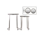 Urban Trends Metal Table; 23 x 20.5 x 28.75, Champagne, 2/Set (94198)