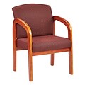 Office Star® Custom Oak Wood Visitors Chair, Inferno
