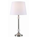 Kenroy Home Ringer Table Lamp Brushed Steel Finish with Acrylic Accents (32605BS)