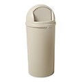Rubbermaid Marshal Dome Top Plastic Trash Can, 15 gal. (FG816088BEIG)
