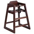 Flash Furniture Hercules Series Stackable Baby High Chair, Walnut (XUDGW0024WAL)