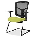 Lorell 86000 Series Mesh Side Arm Guest Chair, Citronella