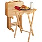 Winsome 25.98" x 19.05" x 14.56" Solid Wood Rectangular TV Table Set, Natural, 5 Pieces