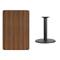 Flash Furniture 30x45 Rectangular Laminate Table Top in Walnut w/24 Round Table Height Base