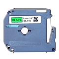 Brother P-touch M-721 Label Maker Tape, 3/8 x 26-2/10, Black on Green (M-721)