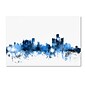 Trademark Fine Art ''Detroit Michigan Skyline II'' by Michael Tompsett 30" x 47" Canvas Art (MT0628-C3047GG)
