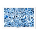 Trademark Fine Art London England Street Map 3 by Michael Tompsett 12 x 19 Canvas Art (MT0668-C1219GG)