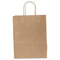 Paper Gusset Kraft Missy Shopping Bag with Handle  Uncheck; 250/Case