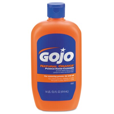GOJO Natural Orange Pumice Hand Cleaner, Orange Citrus, 14 oz. (0957-12)