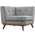 Modway Engage 39.5D Fabric Corner Sofa Section, Gray (EEI-1796-GRY)