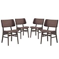 Modway Vestige Linen Dining Side Chair Walnut Mocha 1 EEI-2062-WAL-MOC-SET