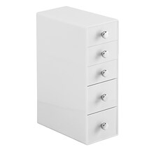 InterDesign Plastic 5-Drawer Tower, White (39561)