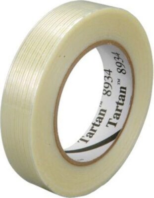 3M 8934 Strapping Tape, 4.0 Mil, 1 x 60yds., Clear, 12/Case (T915893412PK)