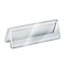 Azar Displays Two Sided Tent Style Clear Acrylic Sign Holder and Nameplate, Size: 11 W x 3 H on ea